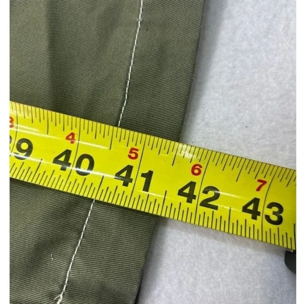 True Religion Mens Olive Green Cargo Pants Contrast Stitch Wide Leg Size 30